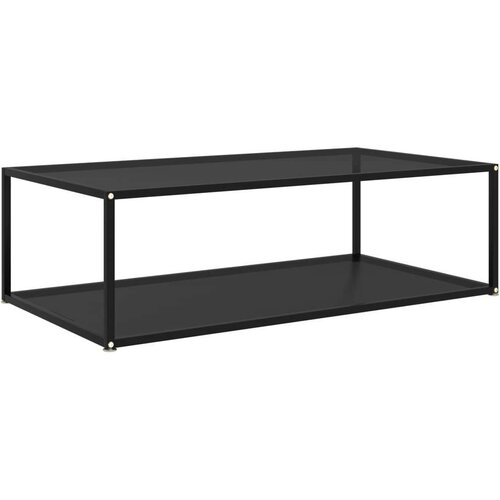vidaXL stolić za kavu crni 120 x 60 x 35 cm od kaljenog stakla Cene