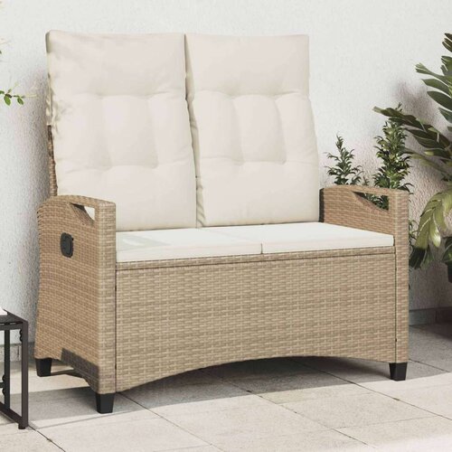  Vrtna klupa Bež i krema 105 x 60 x 112 cm Čelik i poliester - bež i krem Cijene