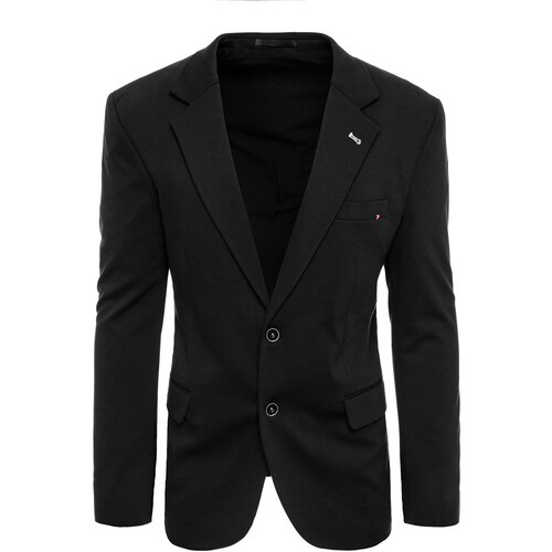 DStreet Men's single-breasted casual black jacket Slike