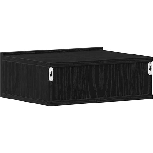  Plutajući noćni ormarići 2 kom. crni hrast 40x32x15 cm inženjerski drvo - Crni hrast 2 Slike
