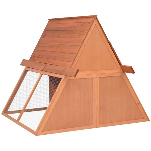 VidaXL Kavez za zečeve 152 x 127 x 109,5 cm od masivne jelovine Slike