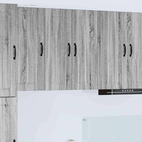 vidaXL Stenska kuhinjska omarica s polico Siva Sonoma 60 x 31 x 80 cm Cene