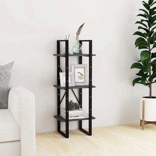 vidaXL ormarić za knjige s 3 razine sivi 40 x 30 x 105 cm od borovine Cene