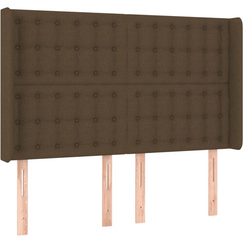 Maison Chic vzglavna omarica - nočna omarica - posteljna omarica z ušesi temno rjavo 147x16x118/128 cm blago, (21711325) Cene