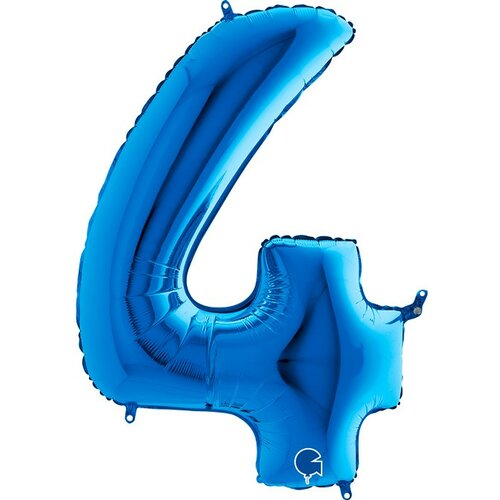 balon broj 4 plavi sa helijumom Slike