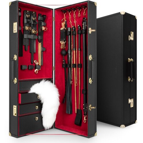 Bedroom Fantasies Bondage Suitcase Cow Leather 17 pcs Cene
