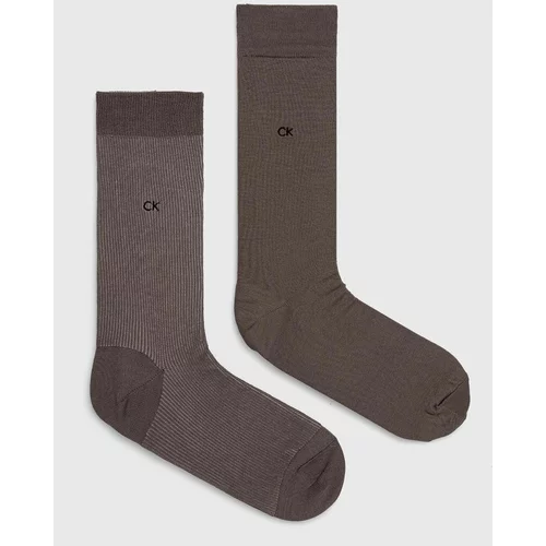 Calvin Klein Čarape 2-pack za muškarce, boja: siva