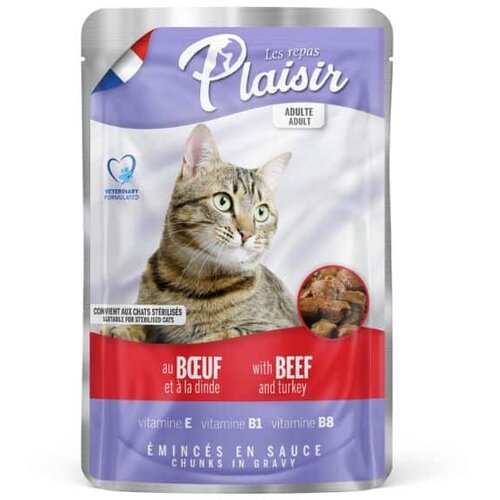 Plaisir sos za mačke-govedina i ćuretina 2.2 kg Slike