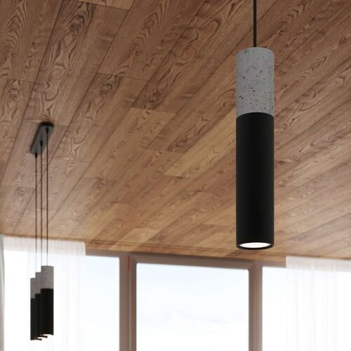  Sollux SL.0650 - Luster na sajli BORGIO 1xGU10/40W/230V beton/metal crna Slike