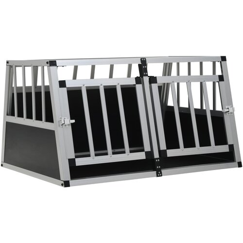 VidaXL Kavez za pse s dvostrukim vratima 89 x 69 x 50 cm Slike
