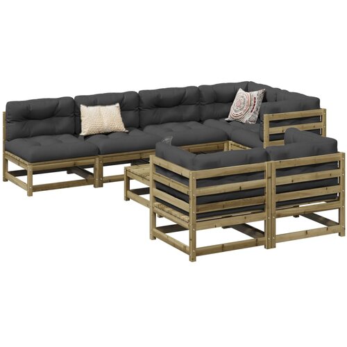  8-dijelni set vrtnih sofa od impregnirane borovine Cene