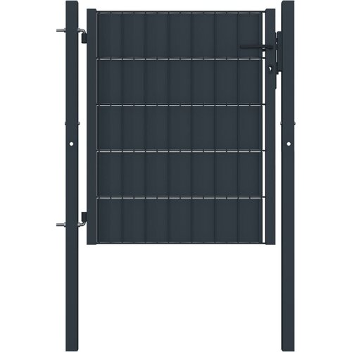 vidaXL vrata za ogradu od pvc-a i čelika 100 x 101 cm antracit Cijene