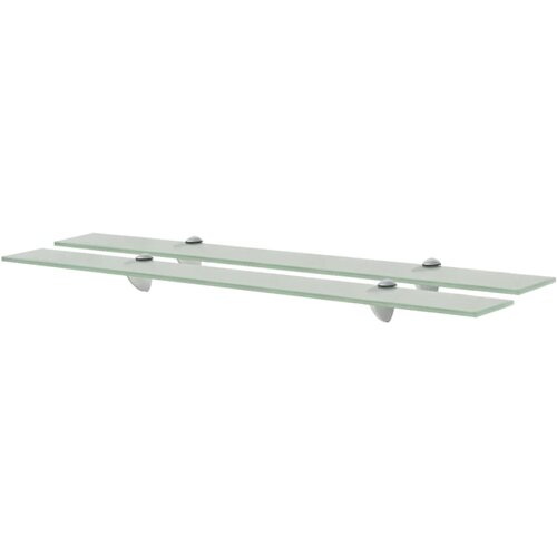  Zidne police 2 kom staklene 80 x 10 cm 8 mm Slike