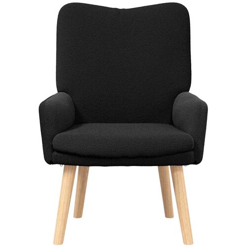  Fotelja Crna 63 x 67 x 94 cm Vuna i Plywood Slike