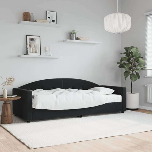  Dnevni krevet s madracem crni 80 x 200 cm bar&amp;scaron;unasti Slike