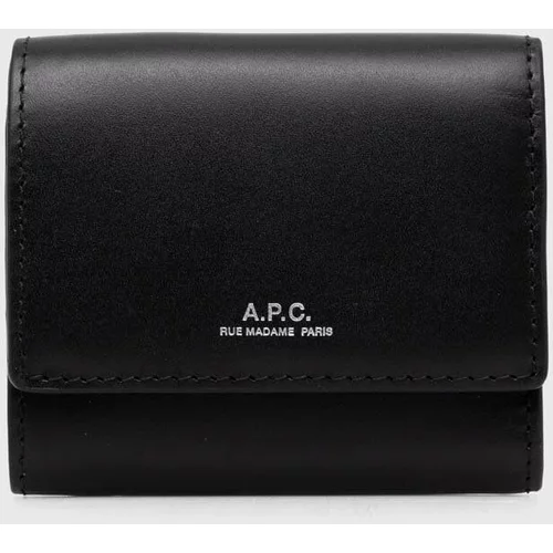 A.P.C. Kožni novčanik Compact Lois Small boja: crna, PXBMW.H63453.LZZ