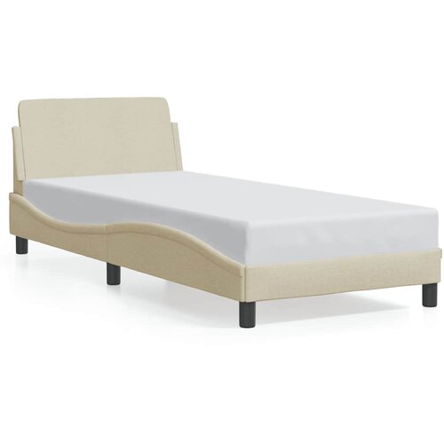 Okvir za krevet s uzglavljem Dover krem 80x200 cm tkanine Slike