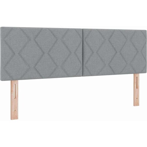  Krevet s opruga kutije Svijetlo siva 140 x 200 cm tkanina Slike