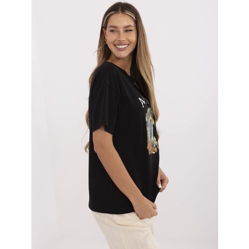 Italy Moda T-shirt-MI-TS-M3221G.75-black Cene