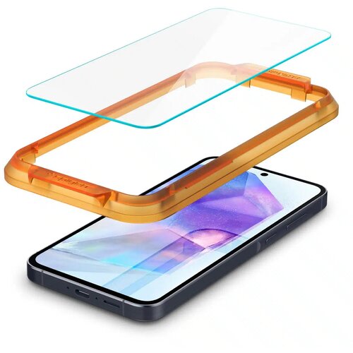 Spigen Glas.tR Align Master (2 kosa) za Samsung Galaxy A55 5G - Prozorni Slike