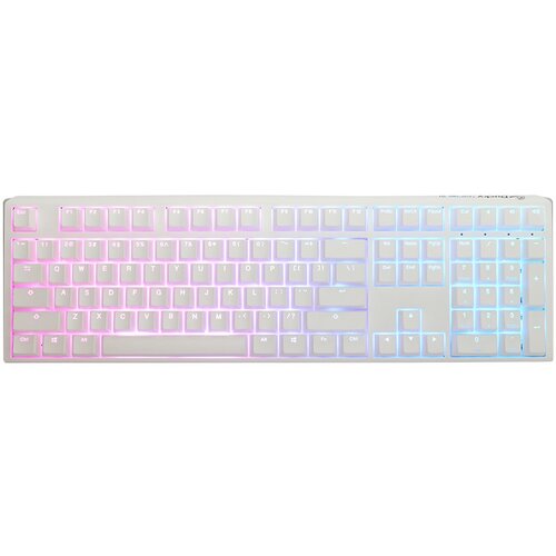 Ducky keyboard gaming usb qwerty us english white Slike