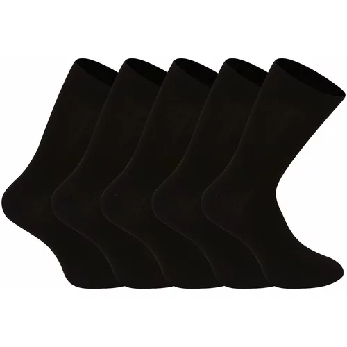Nedeto 5PACK high socks bamboo black (5NDTP001)