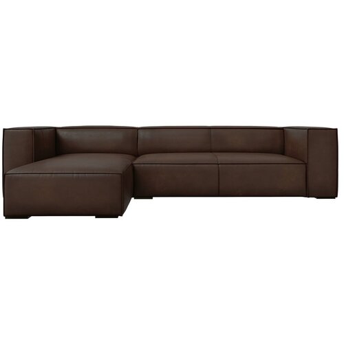 Windsor &amp;amp; Co Sofas Tamnosmeđa kožna kutna garnitura (lijevi kut) Madame - Slike