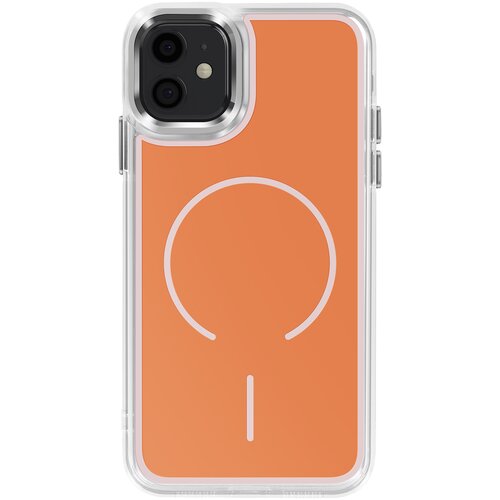 AVIZAR Ohi&scaron;je MagSafe za iPhone 11 z ojačanimi dvomaterialnimi mehkimi robovi, Oranžna, (5000189256) Cene