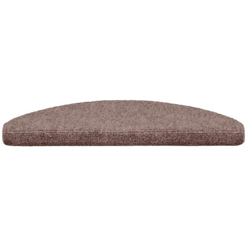  Prostirke za stepenice, samoljepljive, 10 kom. 65x21x4 cm, svijetlosmeđe, poluokrugle, velike Slike