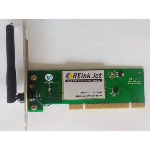Reinkjet PCI 54Mbps B/G Atheros RWL548P sa ugradjenom fiksnom antenom wireless adapter Slike