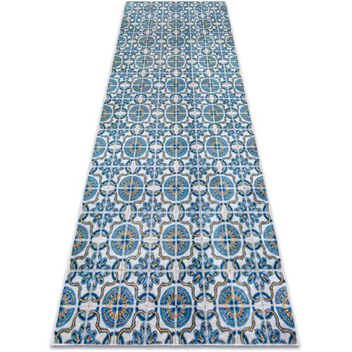 RugsX Preproge ANDRE 53020 pralna preproga Lizbonske plo&amp;scaron;čice, 80x200 cm Modra Slike