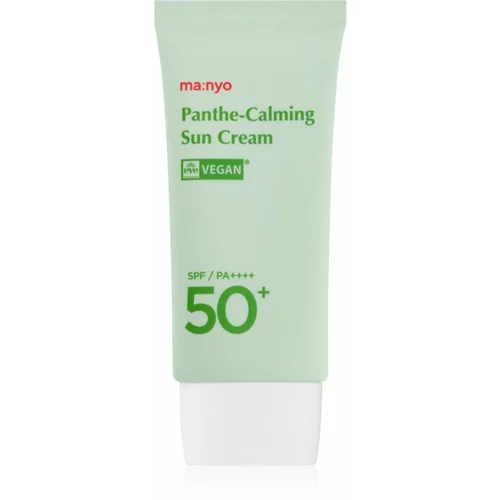 ma:nyo Panthe-Calming Sun Cream pomirjajoča zaščitna krema za občutljivo in netolerantno kožo SPF 50+ 50 ml
