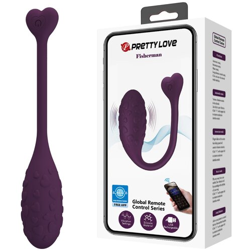 Pretty Love 2024 Vibracijski JajČek Pretty Love Fisherman App Purple Cene