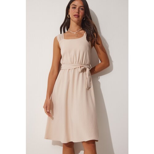 Happiness İstanbul Dress - Beige - A-line Slike