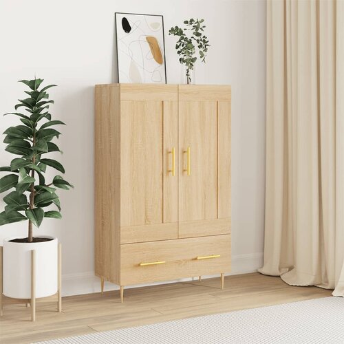  Visoka komoda boja hrasta 69,5 x 31 x 115 cm konstruirano drvo Cijene