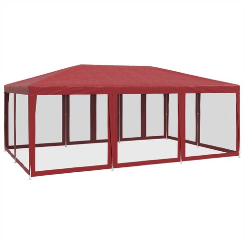  za zabave s 10 mrežastih bočnih zidova crveni 6x4 m HDPE Slike