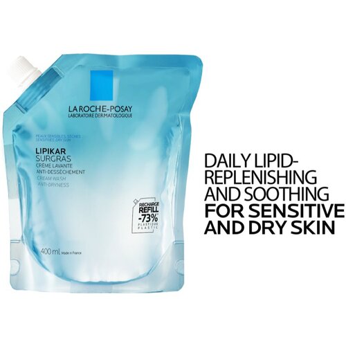 LAROCHE-POSAY Lipikar Surgras krema za prhanje nadomestno polnilo 400 ml Slike