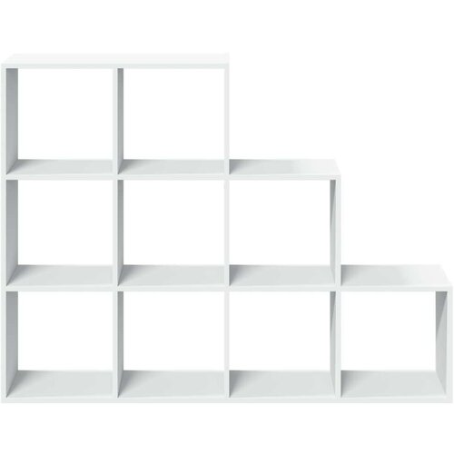 VidaXL Pregrada/regal za knjige 3razina bijeli 137,5x29x103,5cm drveni Slike