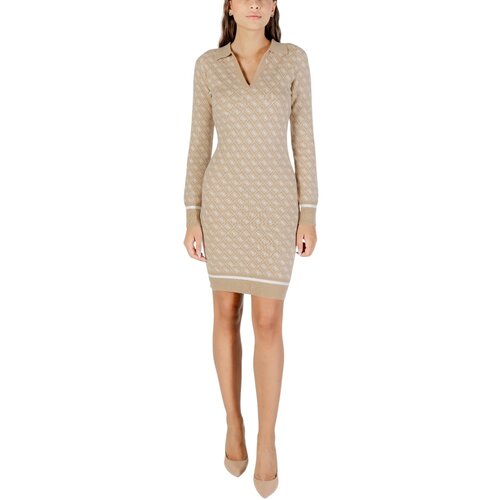 Guess LS POLO AUBREY 4G SWTR DRESS W5BK25 Z3JD2 Bež Slike