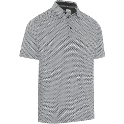 Callaway Tee Allover Print Mens Polo Caviar L