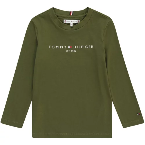 Tommy Hilfiger Majica 'Essential' mornarska / temno zelena / rdeča / bela