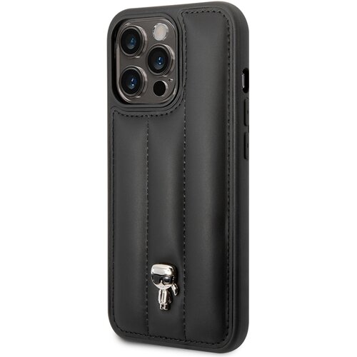 Karl Lagerfeld Apple iPhone 14 Pro PU ohi&scaron;je Puffy Ikonik Pins, ?rna, (21244354) Cene