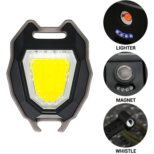  led lampa privezak, otvarac za flase sa upaljacem, crna Cene