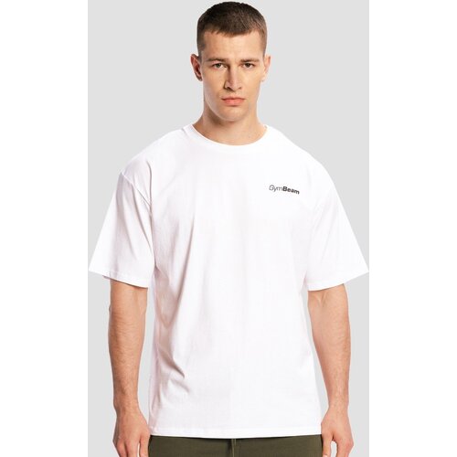 GymBeam Limitless Oversized T-Shirt White Cene