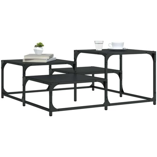  Stolić za kavu crni 87 5x87 5x40 cm od konstruiranog drva Cijene