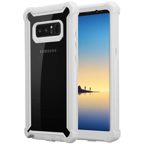  Ohišje, združljiv s Samsungom v brezi sivi barvi-zaščitni pokrov 2-in-1 s silikonskim robom TPU in akrilnim steklom, (20566697) Cene