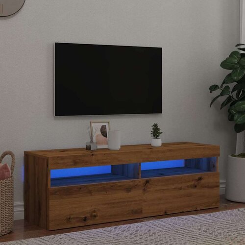 vidaXL TV ormarić LED boja hrasta 120x35x40 cm konstruirano drvo Cijene
