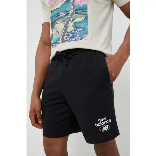 New Balance Kratke hlače za muškarce, boja: crna