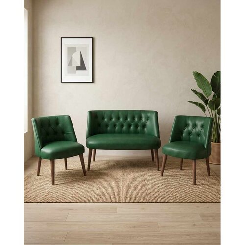 Atelier Del Sofa Az-Tkmln-01-Cvz set od 2 fotelje i dvoseda, zelena Cene