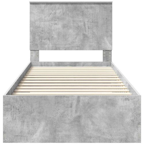  Okvir za krevet s uzglavljem Betonski sivi 90 x 200 cm Slike